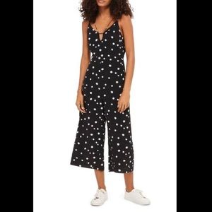 NWT Topshop Black and White Polka Dot Jumpsuit